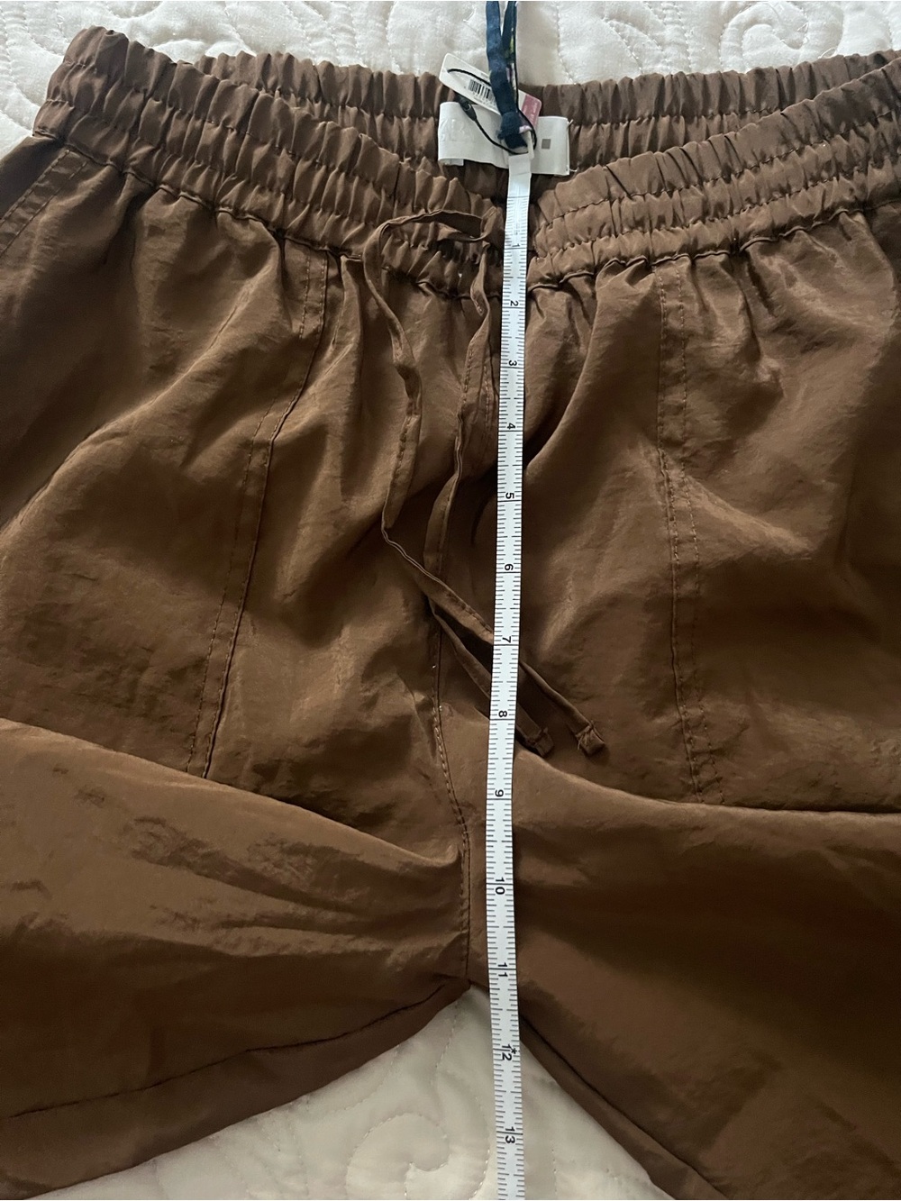 Zara Brown Elastic-Waist Track Pants Size Small - Picture 4 of 5